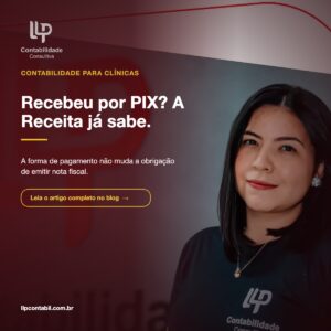 Capa do artigo sobre recebimento por PIX sem emissão de nota fiscal em clínicas